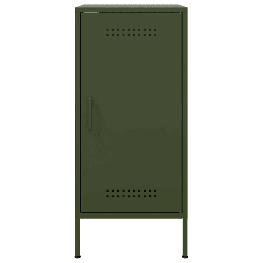 vidaXL Aparadores 2 pcs 36x39x79 cm aço verde-azeitona