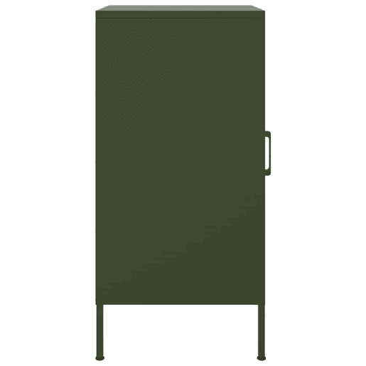 vidaXL Aparadores 2 pcs 36x39x79 cm aço verde-azeitona