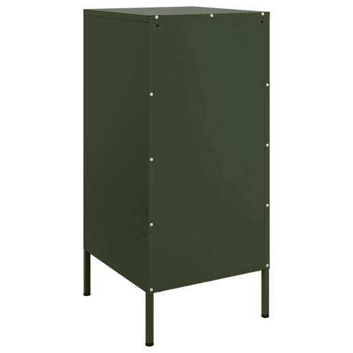 vidaXL Aparadores 2 pcs 36x39x79 cm aço verde-azeitona