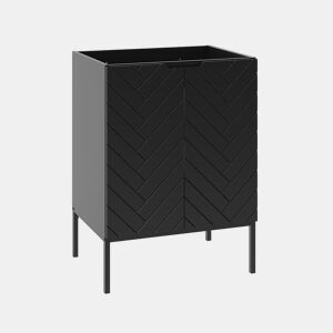 Móvel lavatório 60cm 2 portas pés Daria Preto