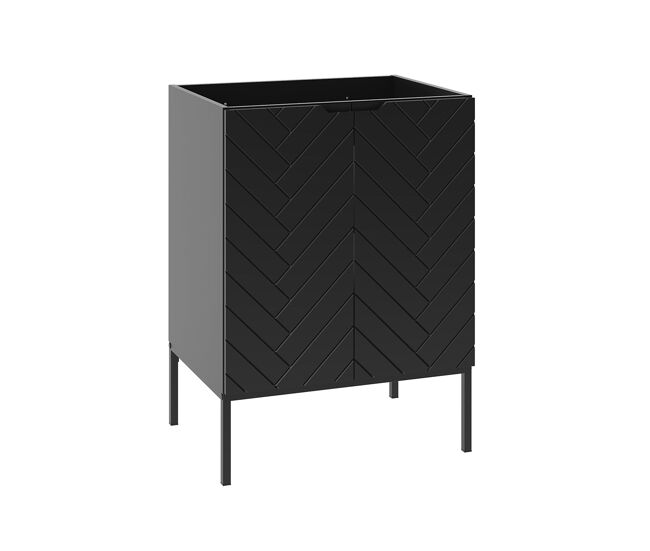 Mueble bajo lavabo 2 puertas sobre patas Daria 60