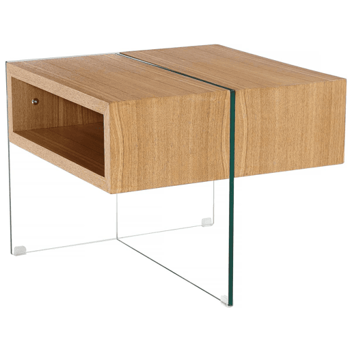 Mesa de centro Venezia - 60 x 60 x 50 cm - Acabamento carvalho