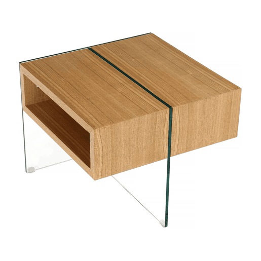 Mesa de centro Venezia - 60 x 60 x 50 cm - Acabamento carvalho
