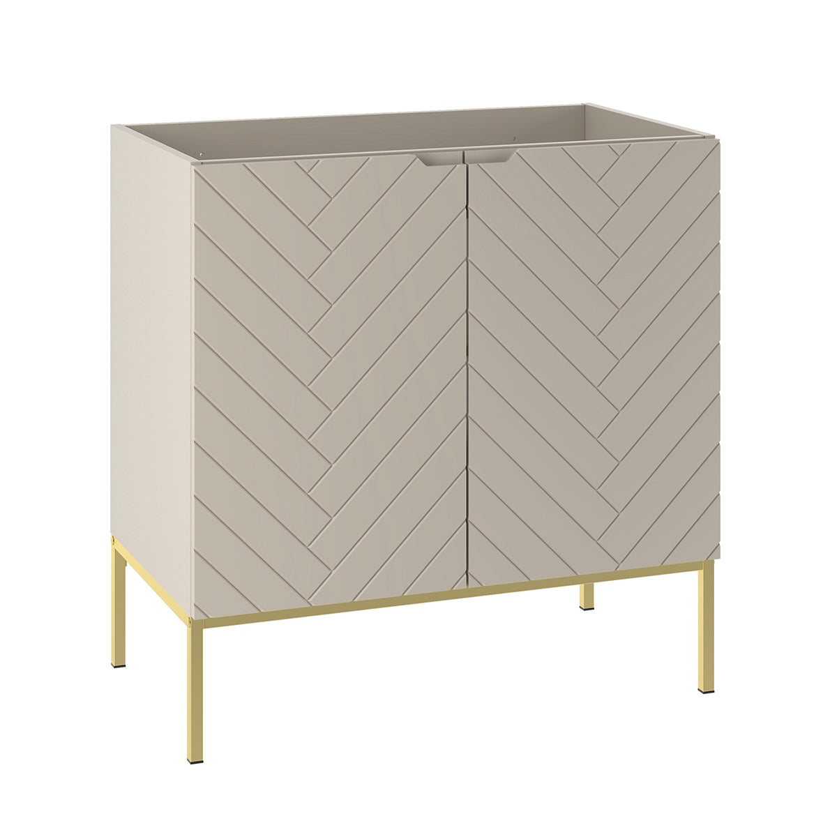 Mueble bajo lavabo 80cm 2 puertas sobre patas daria cachemira