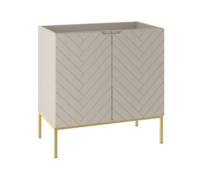 Mueble bajo lavabo 80cm 2 puertas sobre patas daria cachemira