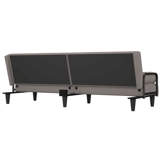 vidaXL Sofá-cama com apoio de braços tecido cinzento-acastanhado vidaXL Sofá-cama com apoio de braços tecido cinzento-acastanhado