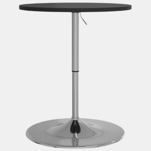 vidaXL Mesa de bar 60x60x90 cm derivados de madeiraaço cromado preto