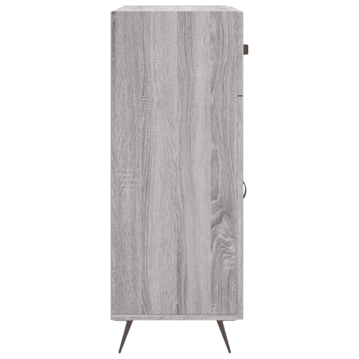 vidaXL Aparador 69,5x34x90 cm derivados de madeira cinzento sonoma
