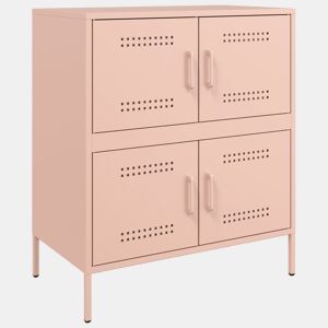 vidaXL Aparador 68x39x79 cm aço rosa