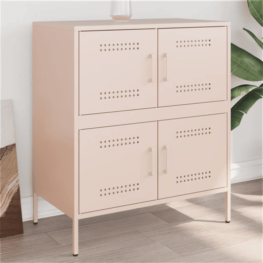 vidaXL Aparador 68x39x79 cm aço rosa vidaXL Aparador 68x39x79 cm aço rosa