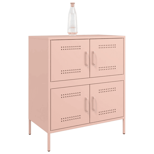 vidaXL Aparador 68x39x79 cm aço rosa vidaXL Aparador 68x39x79 cm aço rosa