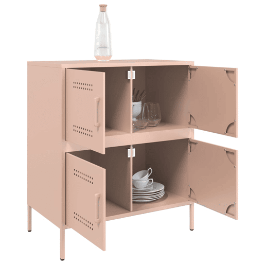 vidaXL Aparador 68x39x79 cm aço rosa vidaXL Aparador 68x39x79 cm aço rosa