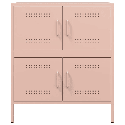 vidaXL Aparador 68x39x79 cm aço rosa vidaXL Aparador 68x39x79 cm aço rosa