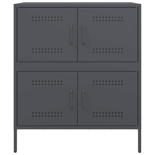 vidaXL Aparador 68x39x79 cm aço antracite