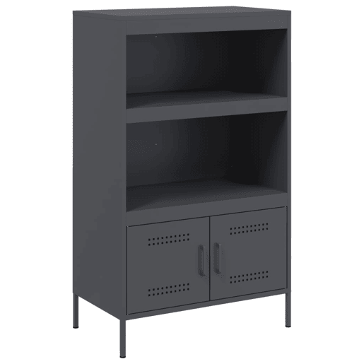 vidaXL Aparador alto 68x39x113 cm aço antracite vidaXL Aparador alto 68x39x113 cm aço antracite