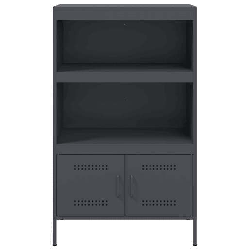 vidaXL Aparador alto 68x39x113 cm aço antracite vidaXL Aparador alto 68x39x113 cm aço antracite