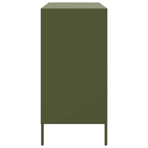vidaXL Aparador 68x39x79 cm aço verde azeitona