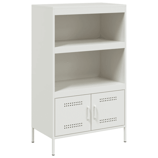vidaXL Aparador alto 68x39x113 cm aço branco vidaXL Aparador alto 68x39x113 cm aço branco
