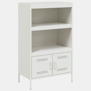 vidaXL Aparador alto 68x39x113 cm aço branco