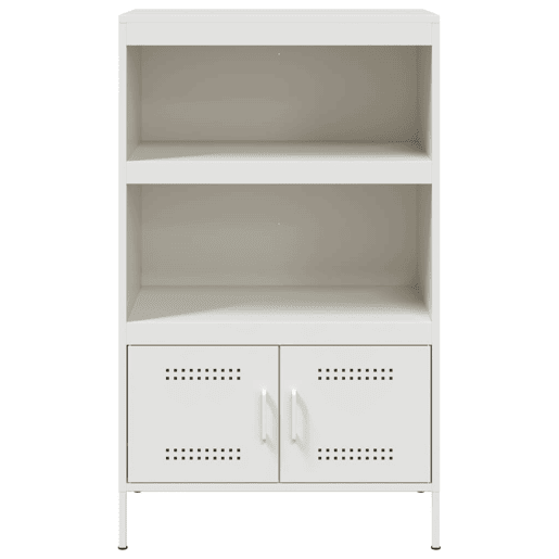 vidaXL Aparador alto 68x39x113 cm aço branco vidaXL Aparador alto 68x39x113 cm aço branco