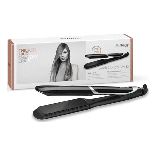 Ferro de Cabelo Babyliss Sleek Control Wide Preto