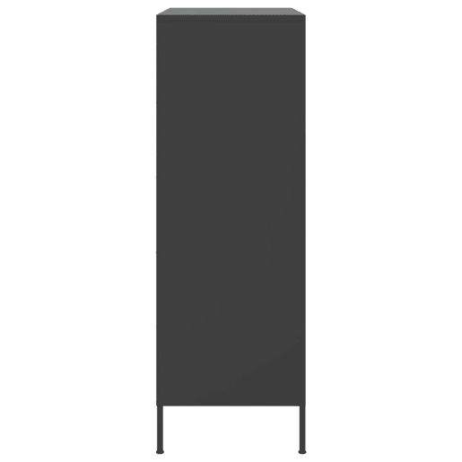 vidaXL Aparador alto 68x39x113 cm aço preto