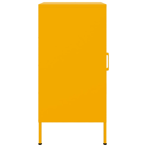 vidaXL Aparadores 2 pcs 36x39x79 cm aço amarelo mostarda