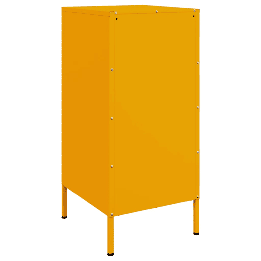 vidaXL Aparadores 2 pcs 36x39x79 cm aço amarelo mostarda