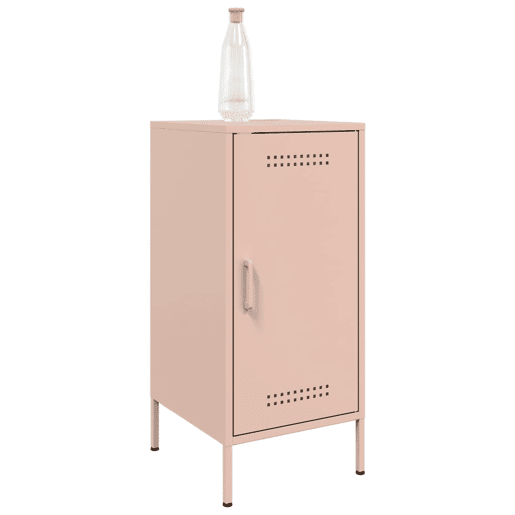 vidaXL Aparadores 2 pcs 36x39x79 cm aço rosa