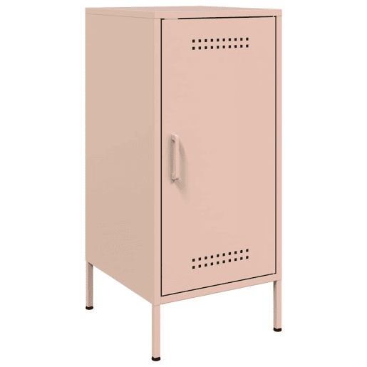 vidaXL Aparadores 2 pcs 36x39x79 cm aço rosa