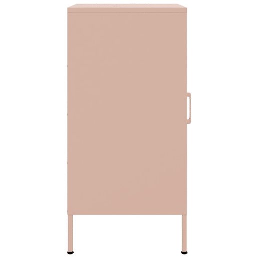 vidaXL Aparadores 2 pcs 36x39x79 cm aço rosa
