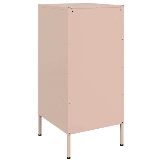 vidaXL Aparadores 2 pcs 36x39x79 cm aço rosa