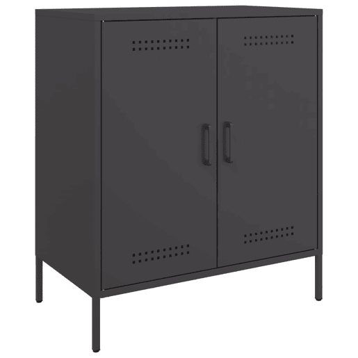 vidaXL Aparador 68x39x79 cm aço preto