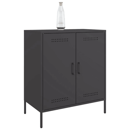 vidaXL Aparador 68x39x79 cm aço preto