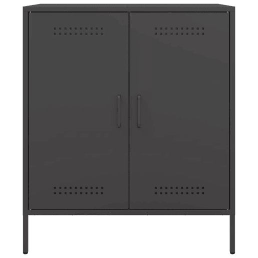 vidaXL Aparador 68x39x79 cm aço preto