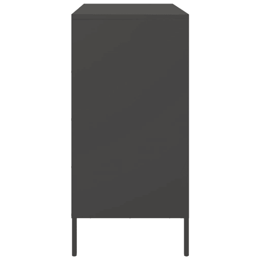 vidaXL Aparador 68x39x79 cm aço preto