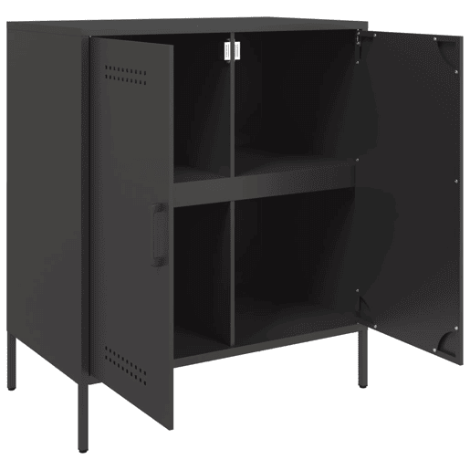 vidaXL Aparador 68x39x79 cm aço preto