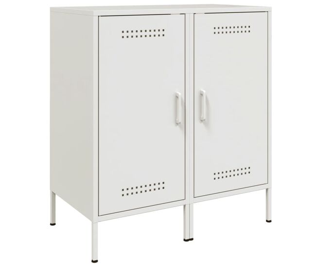 Vidaxl aparadores 2 unidades acero blanco 36x39x79 cm