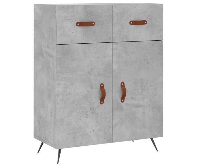 Vidaxl aparador de madera de ingeniería gris hormigón 69,5x34x90 cm