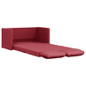 vidaXL Sofá-cama sem pés 112x174x55 cm couro artificial vermelho tinto