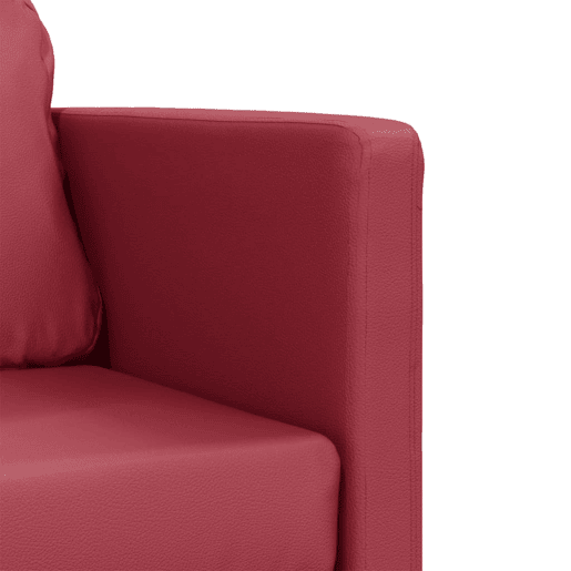 vidaXL Sofá-cama sem pés 112x174x55 cm couro artificial vermelho tinto