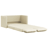 vidaXL Sofá-cama sem pés 112x174x55 cm couro artificial cor creme