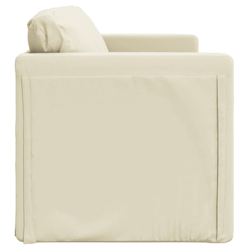 vidaXL Sofá-cama sem pés 112x174x55 cm couro artificial cor creme vidaXL Sofá-cama sem pés 112x174x55 cm couro artificial cor creme