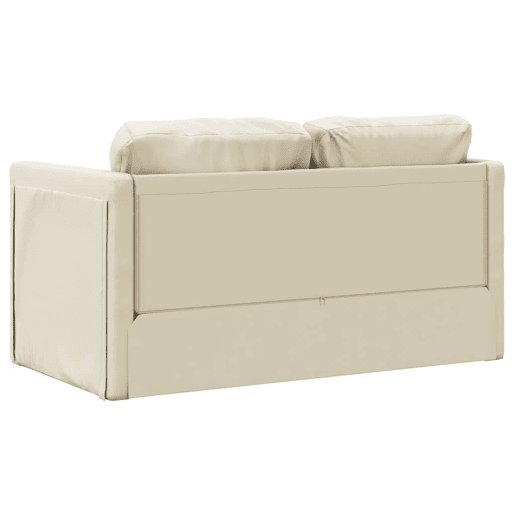 vidaXL Sofá-cama sem pés 112x174x55 cm couro artificial cor creme vidaXL Sofá-cama sem pés 112x174x55 cm couro artificial cor creme