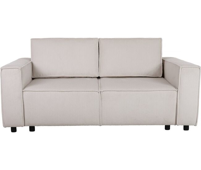 Sofá convertible recto en pana "Montaigne S" - 3 plazas - Beige