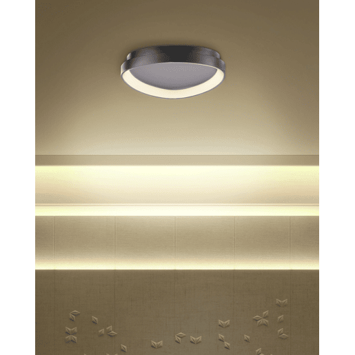 Candeeiro de teto LED NANDING Metal Preto