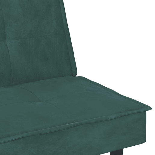 vidaXL Sofá-cama com suportes para copos veludo verde-escuro vidaXL Sofá-cama com suportes para copos veludo verde-escuro