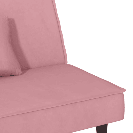 vidaXL Sofá-cama veludo rosa