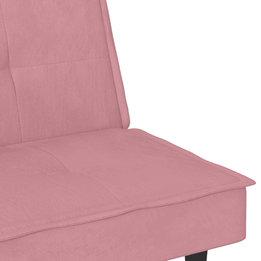 vidaXL Sofá-cama com suporte para copos veludo rosa vidaXL Sofá-cama com suporte para copos veludo rosa
