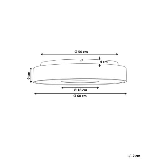 Beliani Iluminação de tecto BRAGOTO